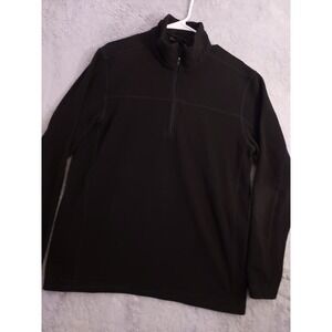 Patagonia Sweater Mens Large Micro D 1/4 Zip Fleece Black Lightweight Pullover L